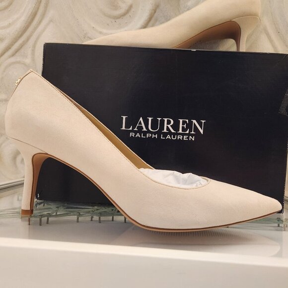 Ralph Lauren "Lanette" Suede/Leather Pumps. NIB. Size 9 - Picture 1 of 11